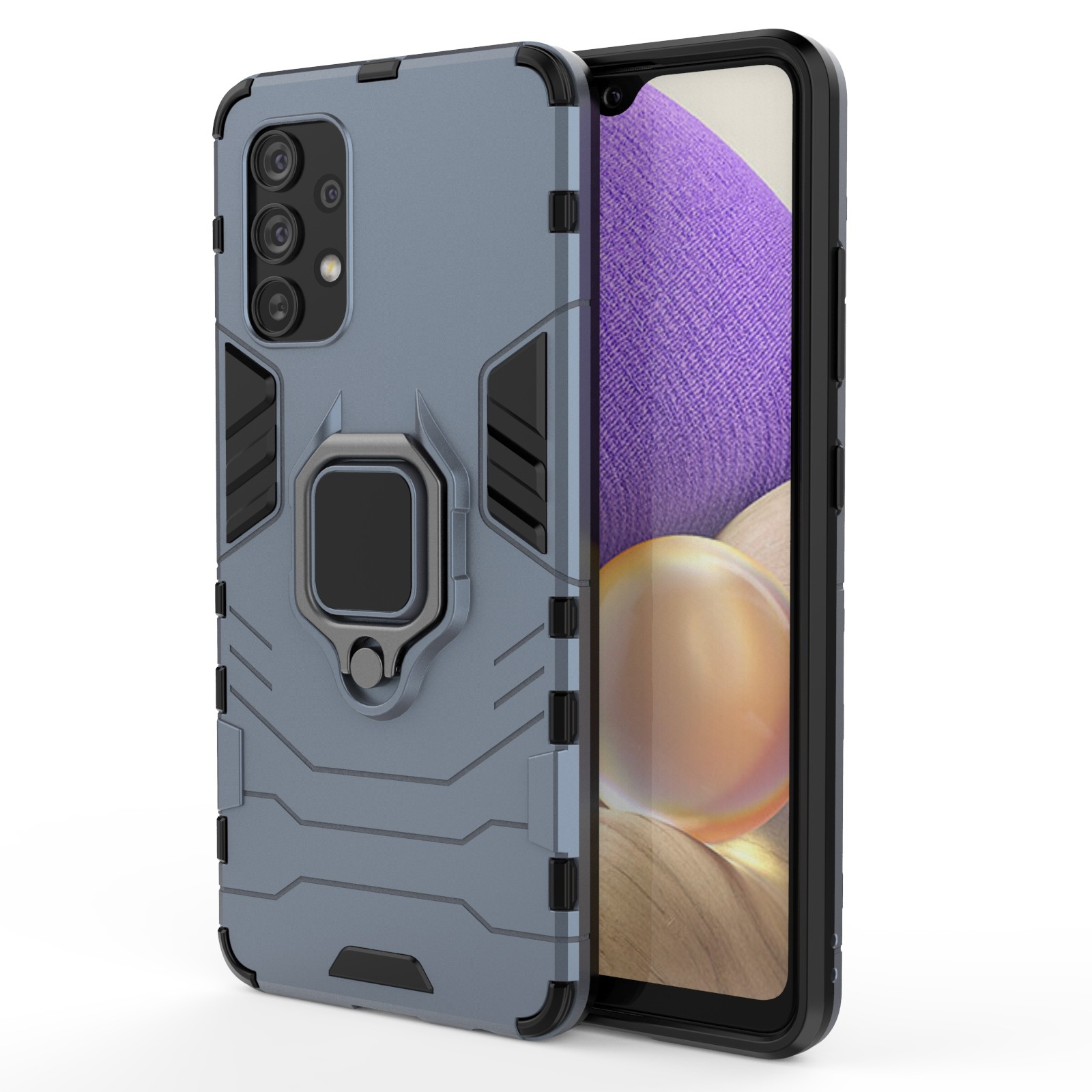 Forcell Samsung Galaxy A32 4G Shockproof Holder Θήκη Σκληρή - Blue