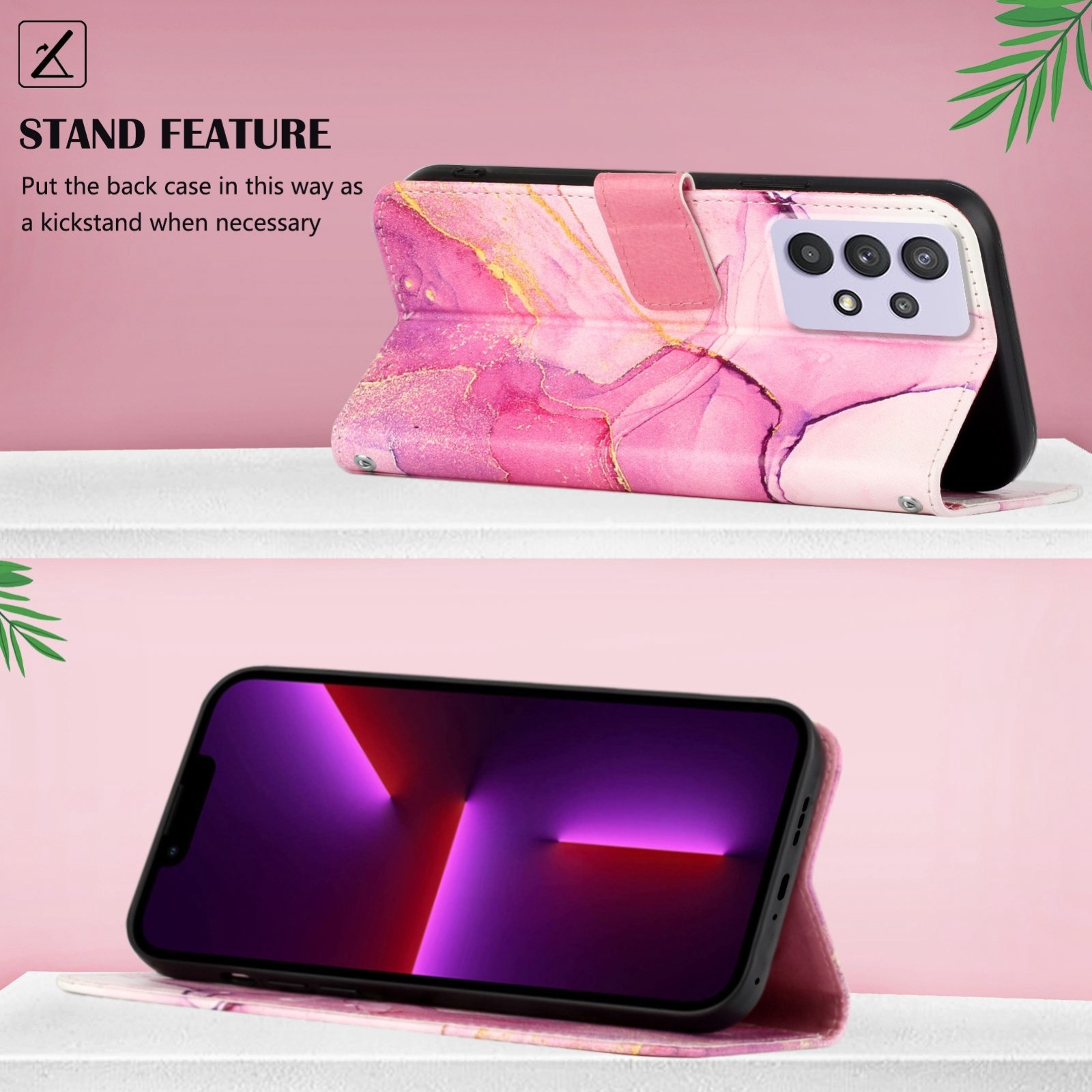 Tel1 Samsung Galaxy A32 4G Marble Pattern Flip Θήκη Βιβλίο με Σχέδιο