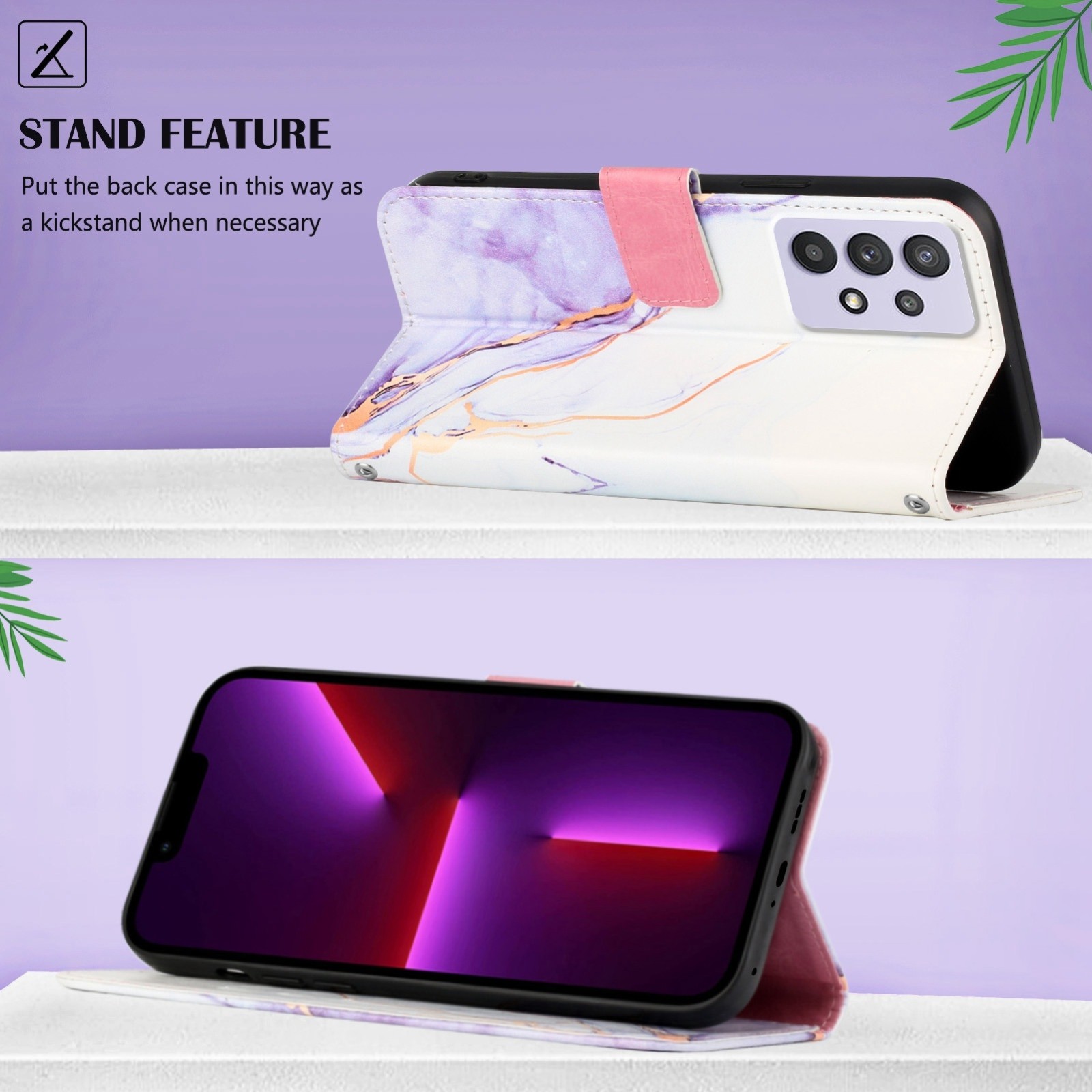 Tel1 Samsung Galaxy A32 4G Marble Pattern Flip Θήκη Βιβλίο με Σχέδιο