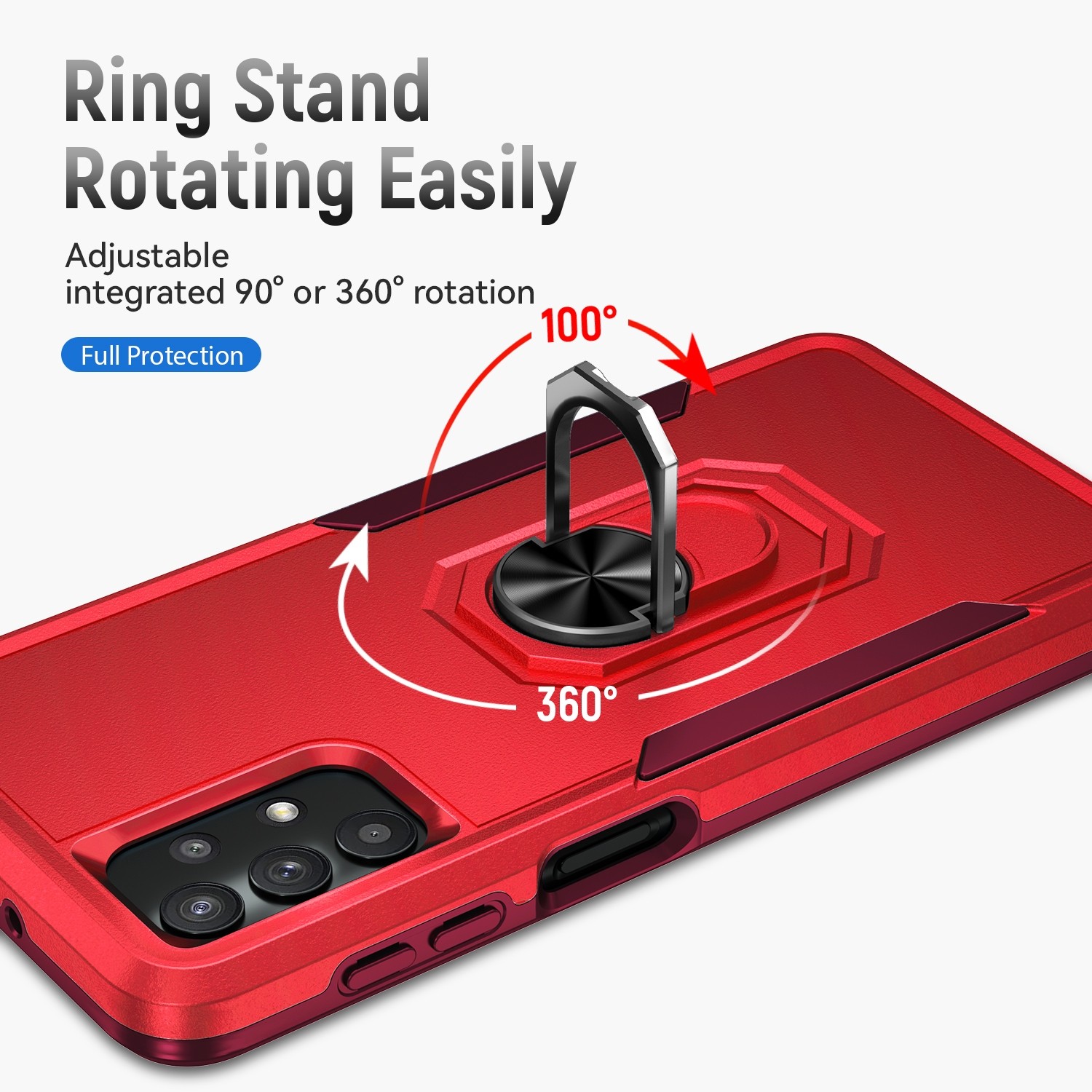 Forcell Samsung Galaxy A32 4G Pioneer Armor Holder Θήκη Σκληρή - Red