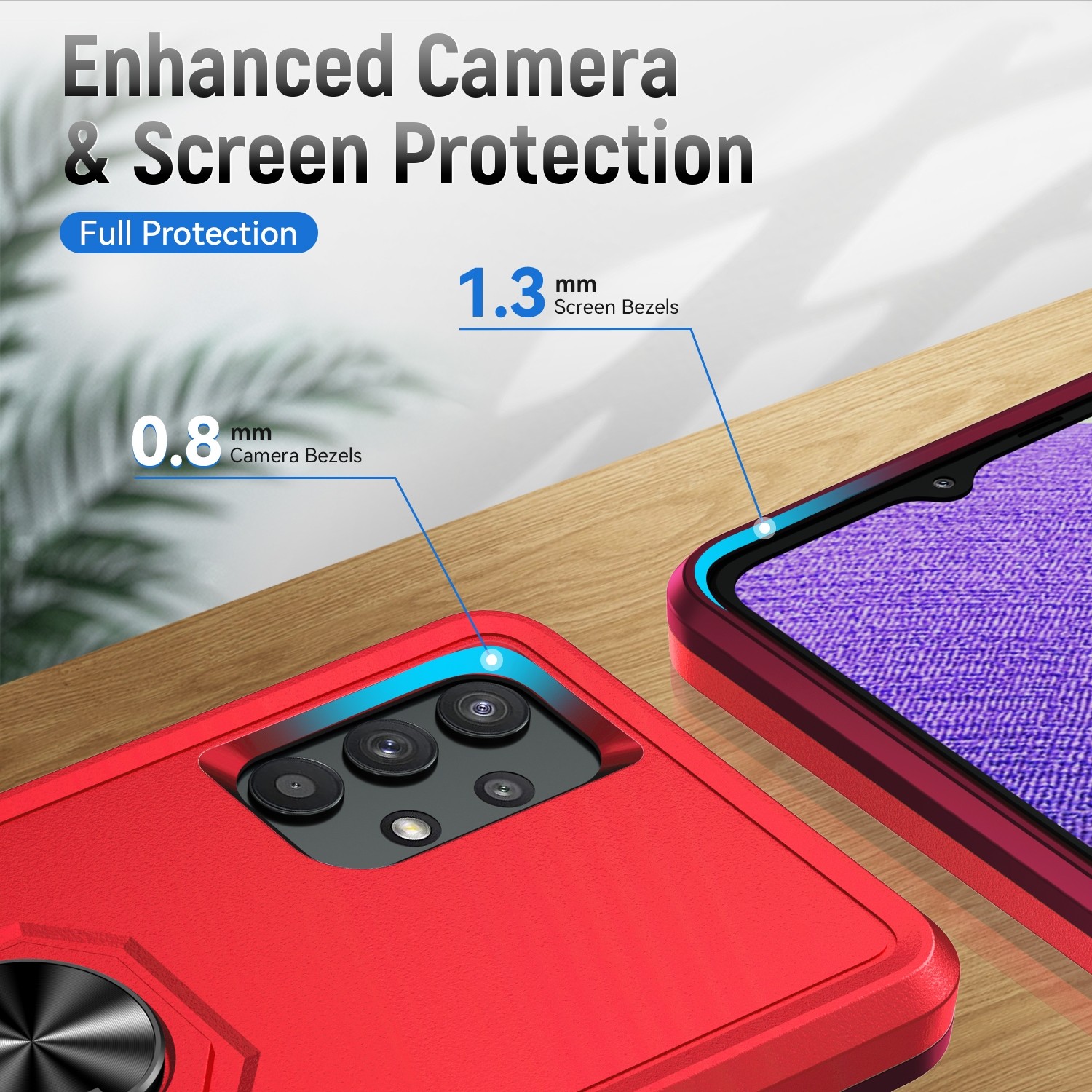 Forcell Samsung Galaxy A32 4G Pioneer Armor Holder Θήκη Σκληρή - Red