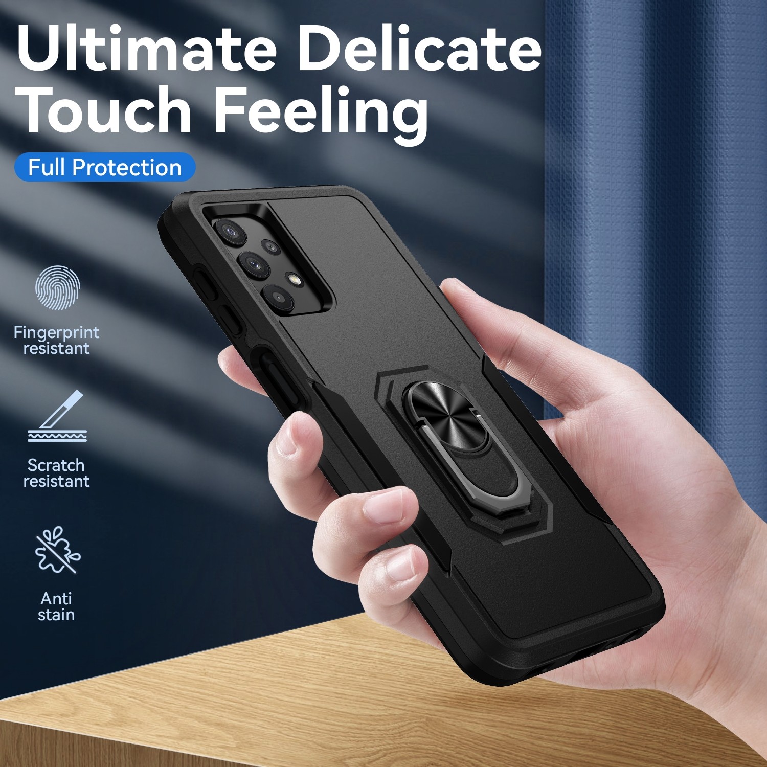Forcell Samsung Galaxy A32 5G Pioneer Armor Holder Θήκη Σκληρή - Black