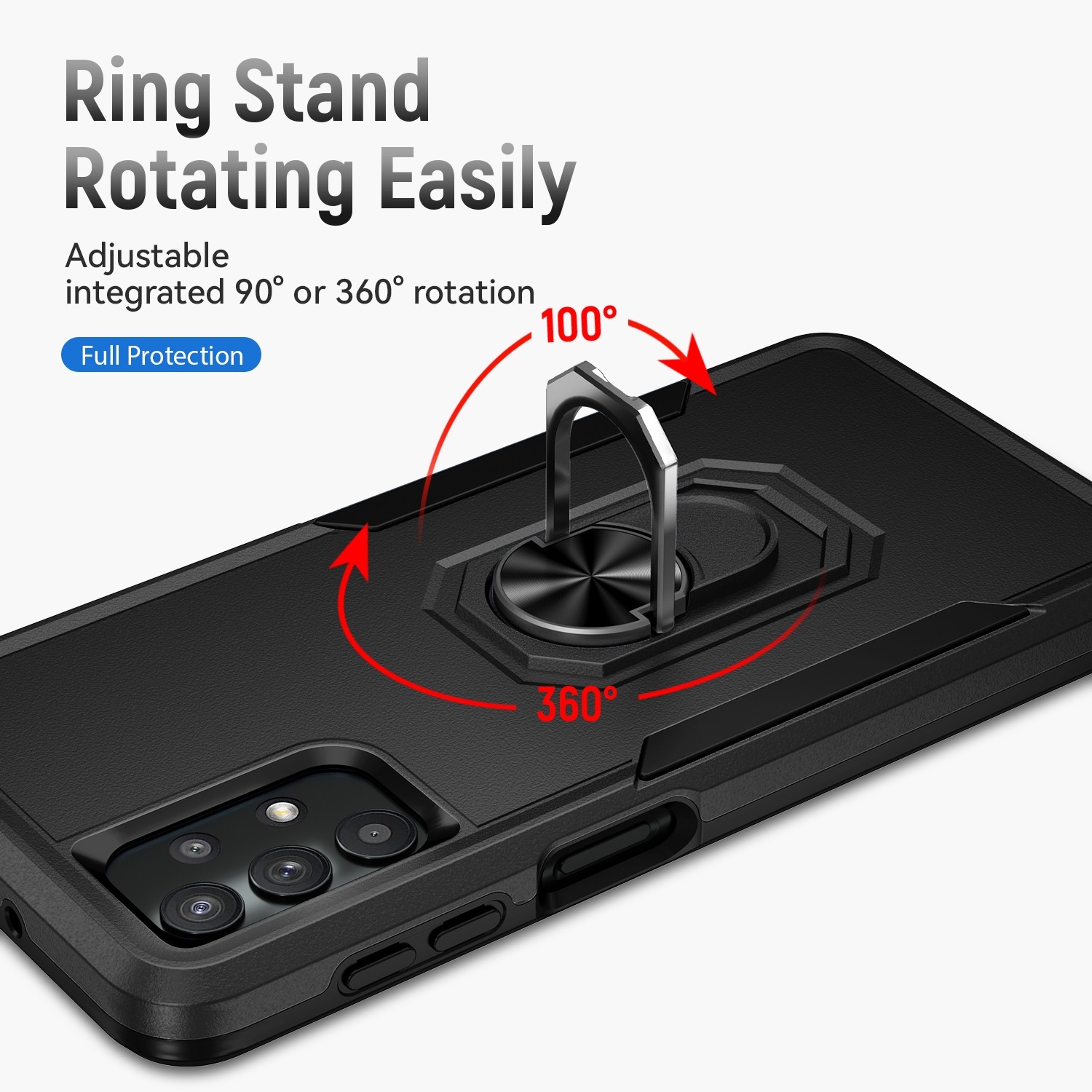 Forcell Samsung Galaxy A32 5G Pioneer Armor Holder Θήκη Σκληρή - Black