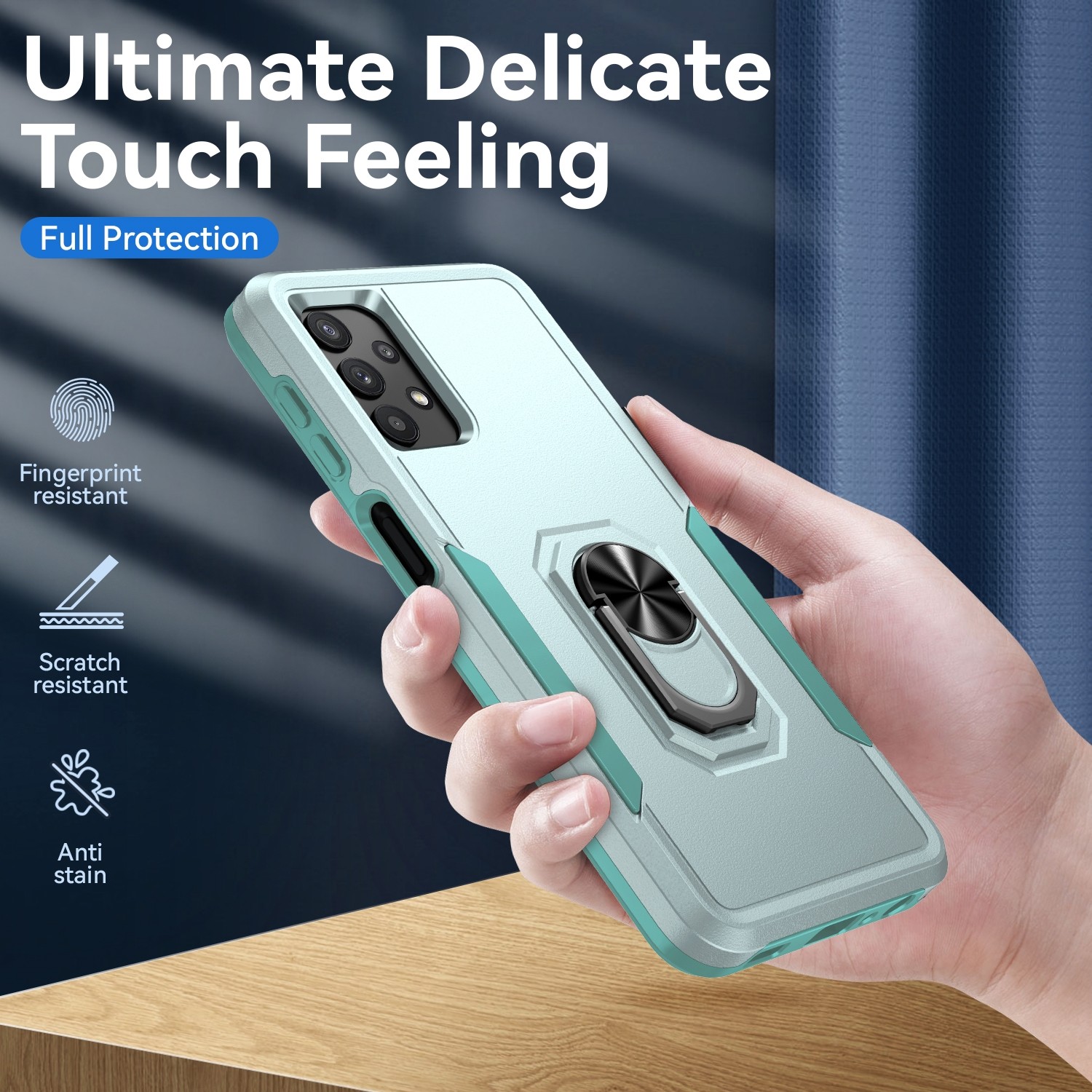 Forcell Samsung Galaxy A32 5G Pioneer Armor Holder Θήκη Σκληρή - Green