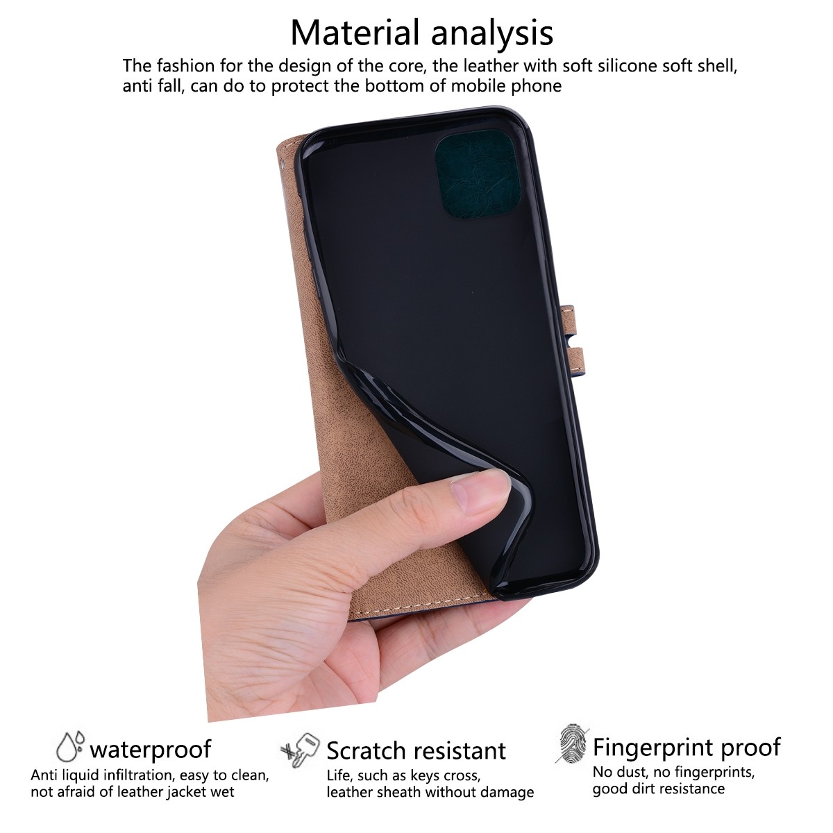 Tel1 Samsung Galaxy A32 4G Oil Wax Texture Horizontal Flip Θήκη Βιβλίο - Blue