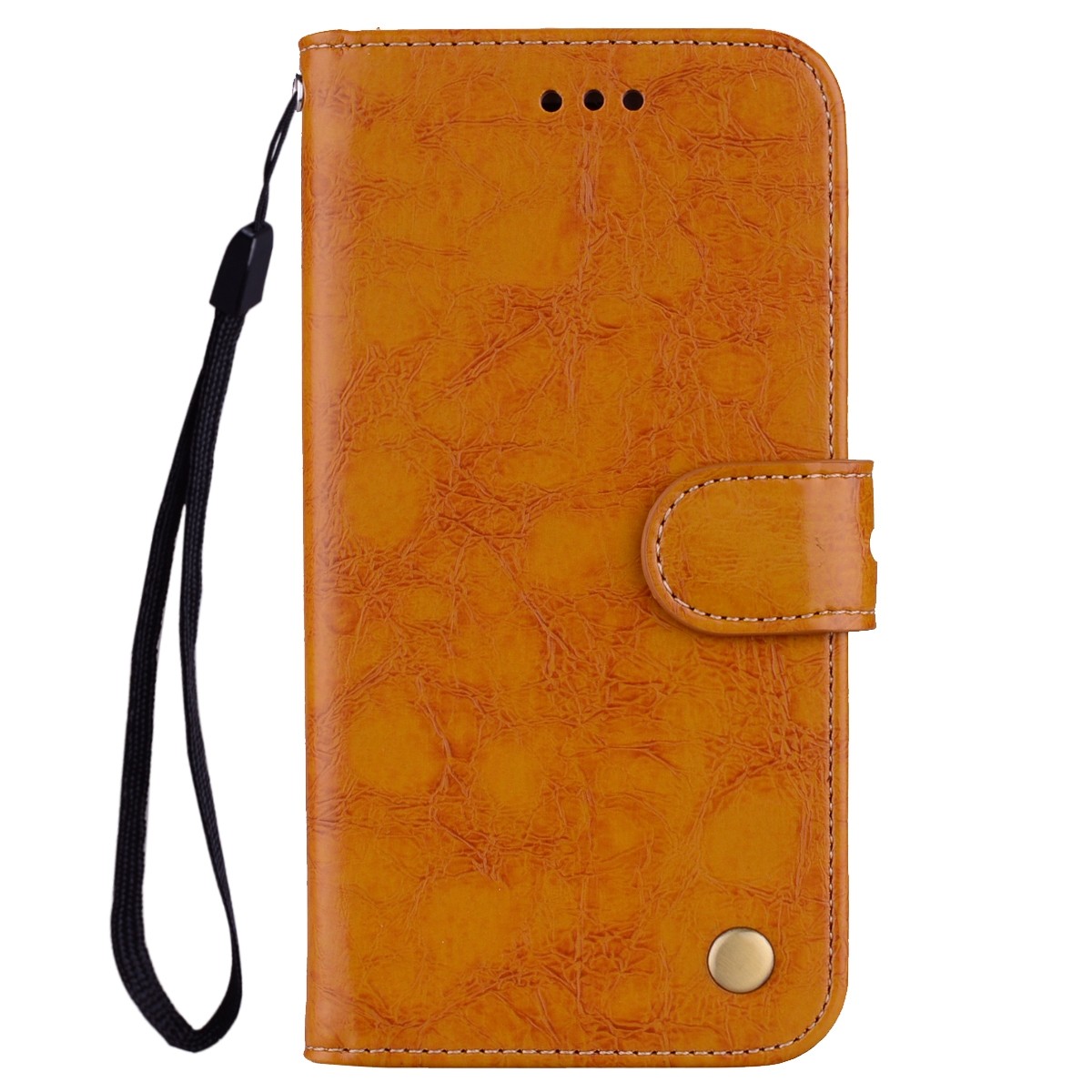 Tel1 Samsung Galaxy A32 4G Oil Wax Texture Horizontal Flip Θήκη Βιβλίο - Brown