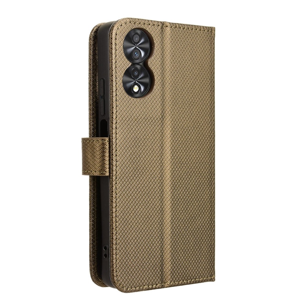 Tel1 TCL 40 NXTpaper 4G Diamond Texture Θήκη Βιβλίο - Brown