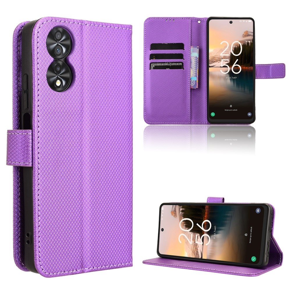 Tel1 TCL 40 NXTpaper 4G Diamond Texture Θήκη Βιβλίο - Purple