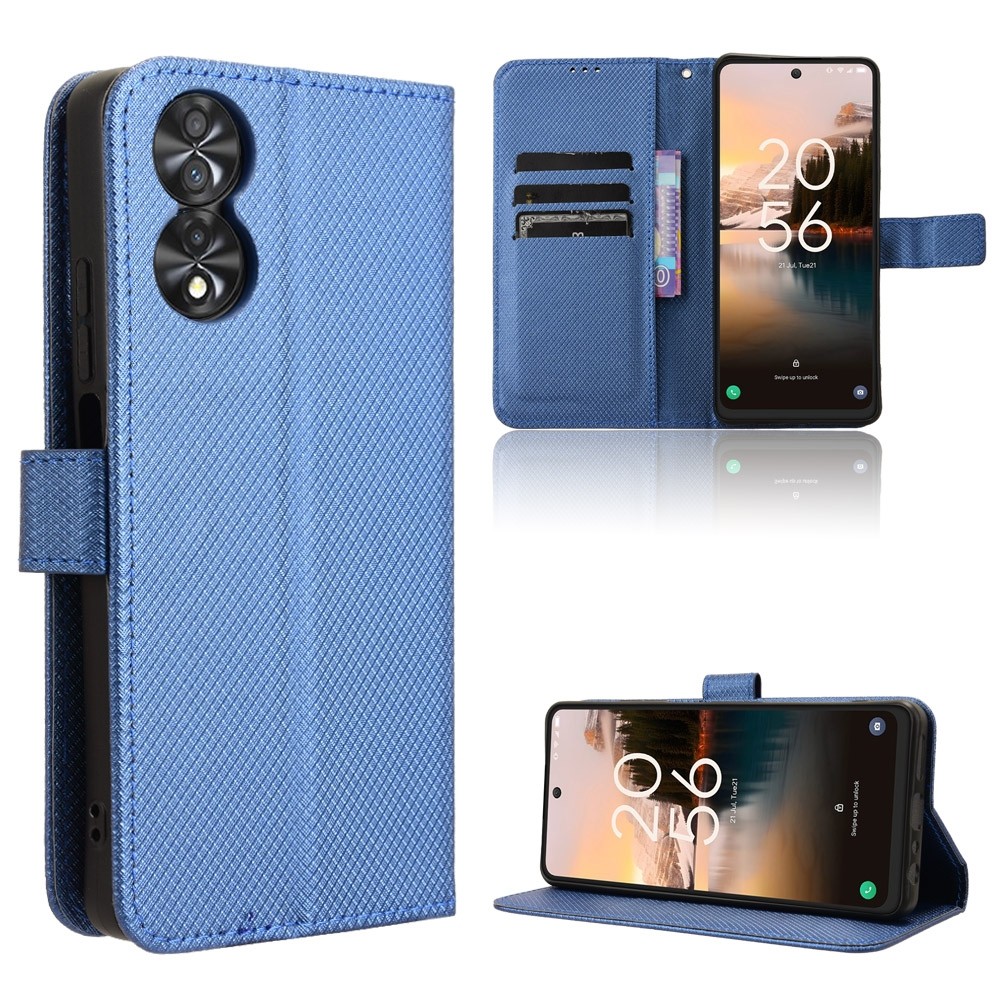 Tel1 TCL 40 NXTpaper 4G Diamond Texture Θήκη Βιβλίο - Blue