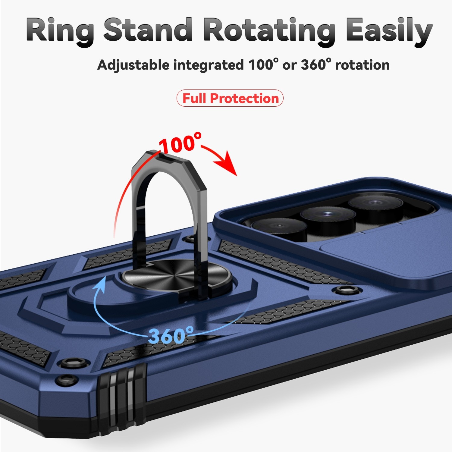 Forcell Samsung Galaxy A55 5G / A35 5G Sliding Camshield Holder Θήκη Σκληρή - Blue