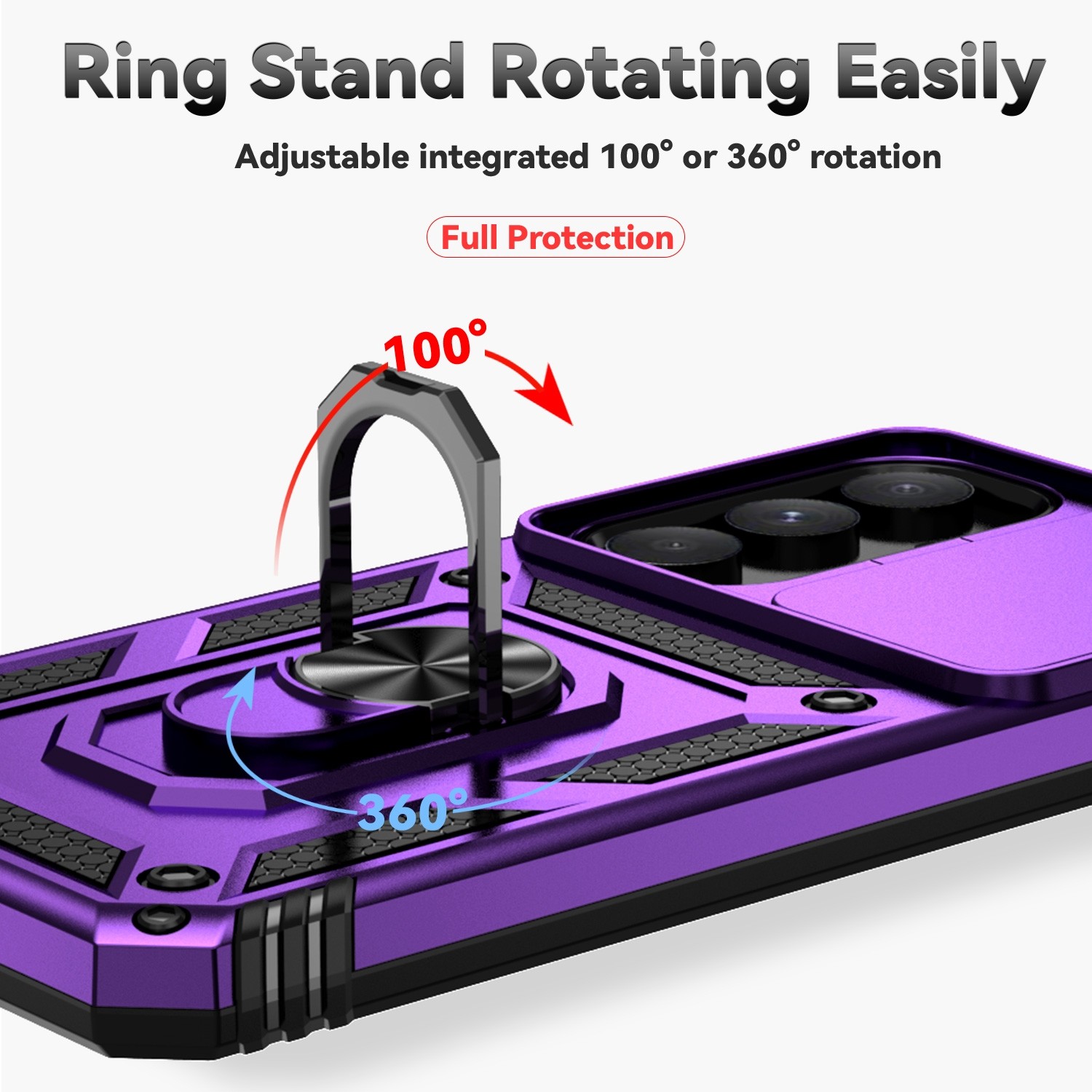 Forcell Samsung Galaxy A55 5G / A35 5G Sliding Camshield Holder Θήκη Σκληρή - Purple