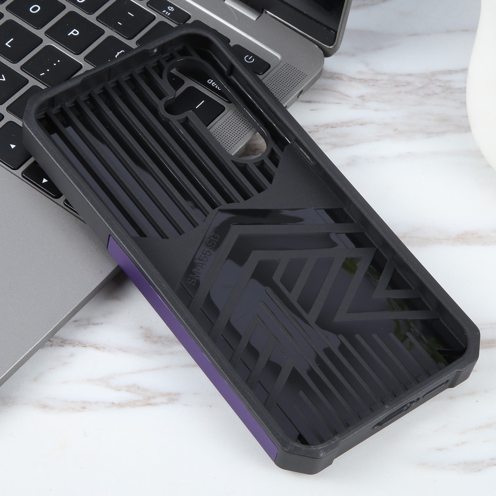 Forcell Samsung Galaxy A55 5G Camera Shield & Stand Θήκη Σκληρή - Purple