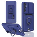Forcell Samsung Galaxy A54 5G Sliding Camshield Holder Θήκη Σιλικόνης - Blue