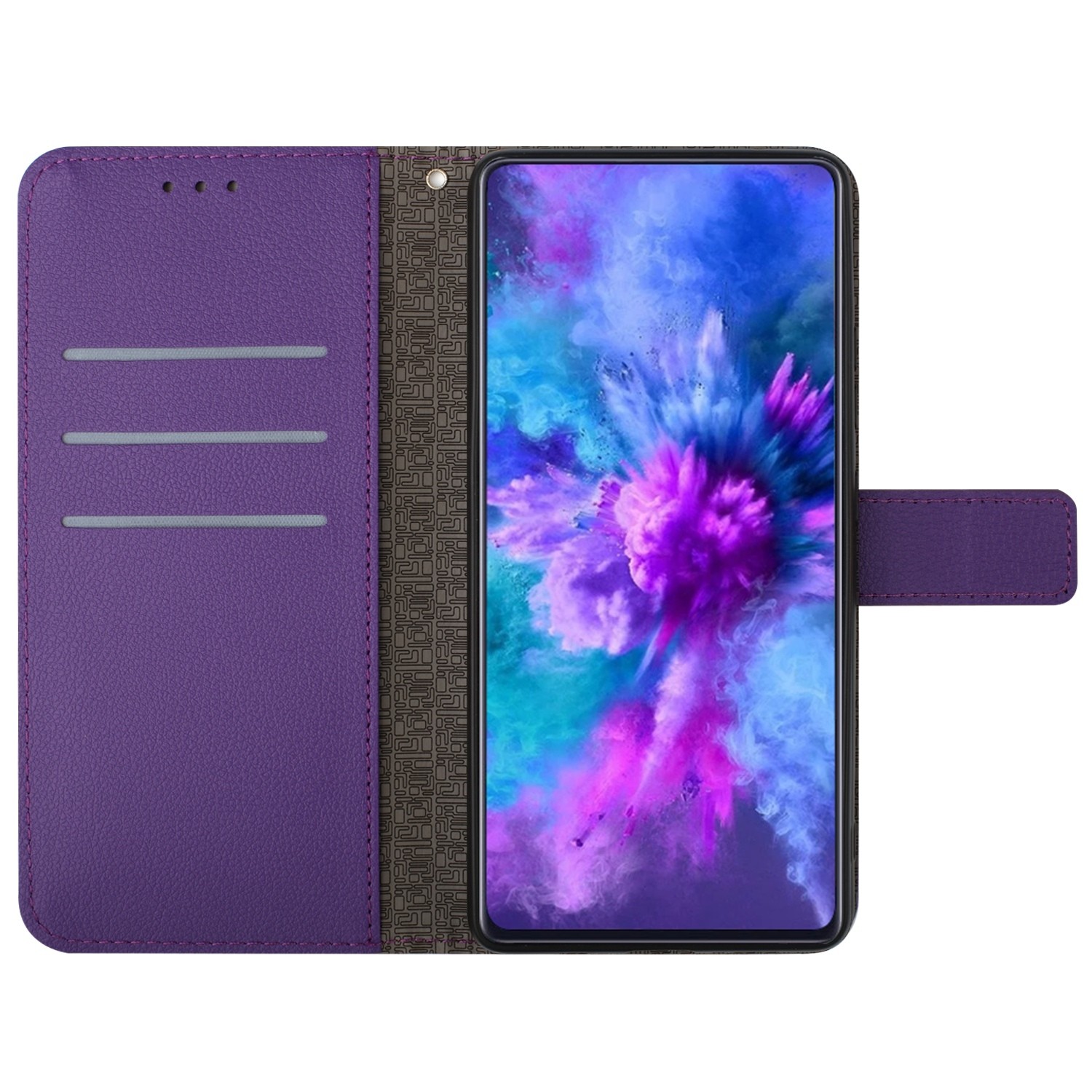 Tel1 Samsung Galaxy A55 5G Rhombic Grid Texture Θήκη Βιβλίο - Purple