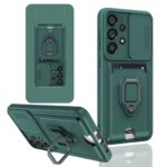Forcell Samsung Galaxy A53 5G Sliding Camshield Holder Θήκη Σκληρή - Green