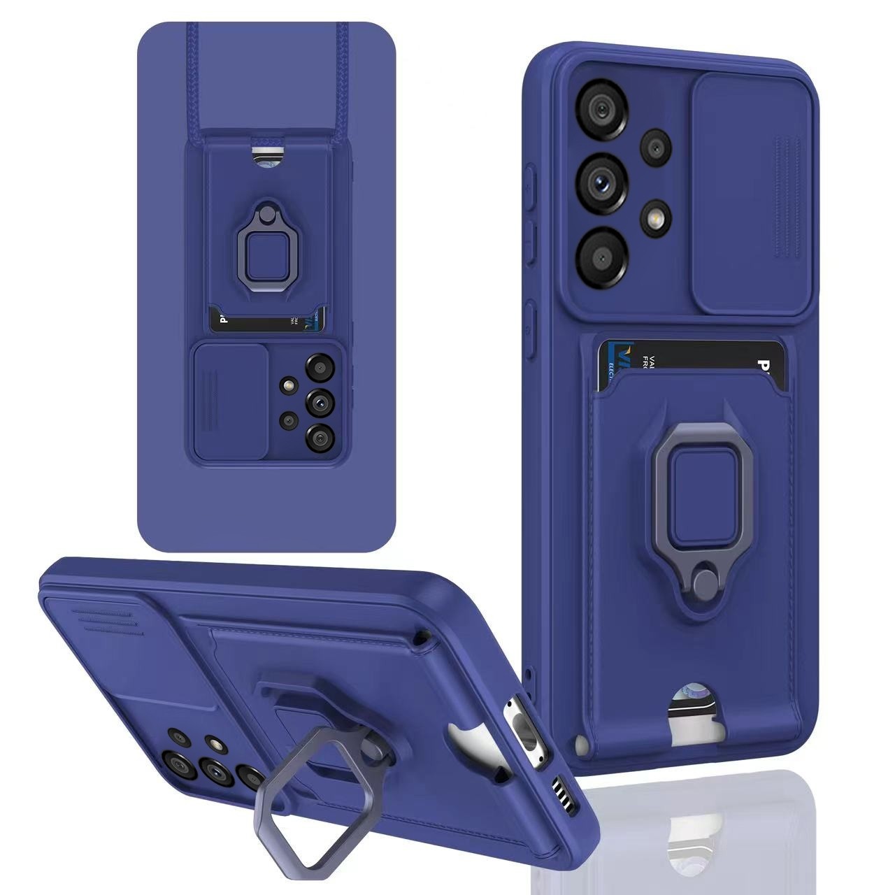 Forcell Samsung Galaxy A53 5G Sliding Camshield Holder Θήκη Σκληρή - Blue