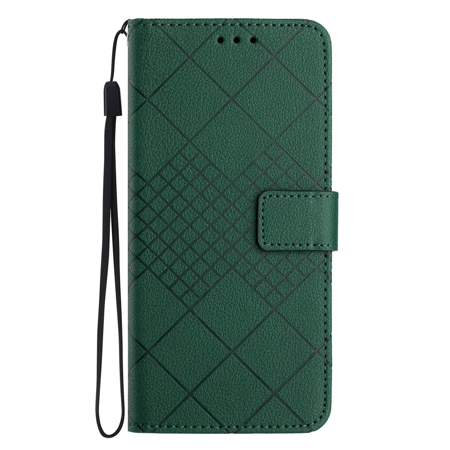 Tel1 Samsung Galaxy A53 5G Rhombic Grid Texture Θήκη Βιβλίο - Dark Green