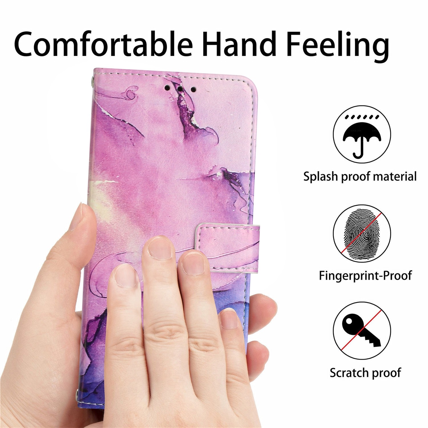 Tel1 Samsung Galaxy A54 5G Painted Marble Pattern Θήκη Βιβλίο με Σχέδιο