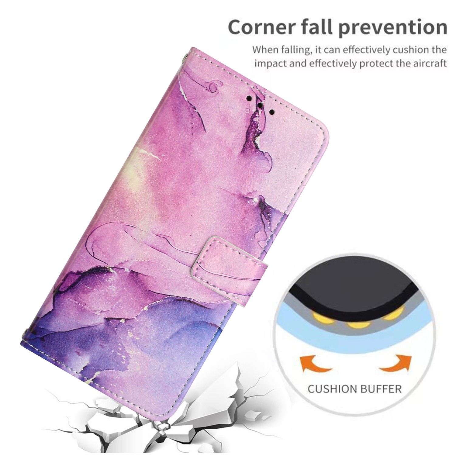 Tel1 Samsung Galaxy A54 5G Painted Marble Pattern Θήκη Βιβλίο με Σχέδιο