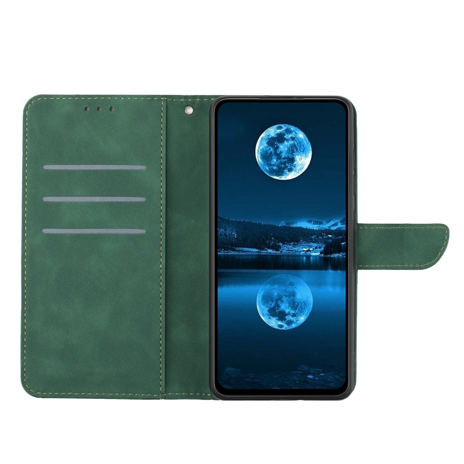 Tel1 Samsung Galaxy A54 5G Stitching Embossed Θήκη Βιβλίο - Green