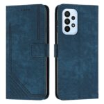 Tel1 Samsung Galaxy A53 5G Skin Feel Stripe Pattern Θήκη Βιβλίο - Blue