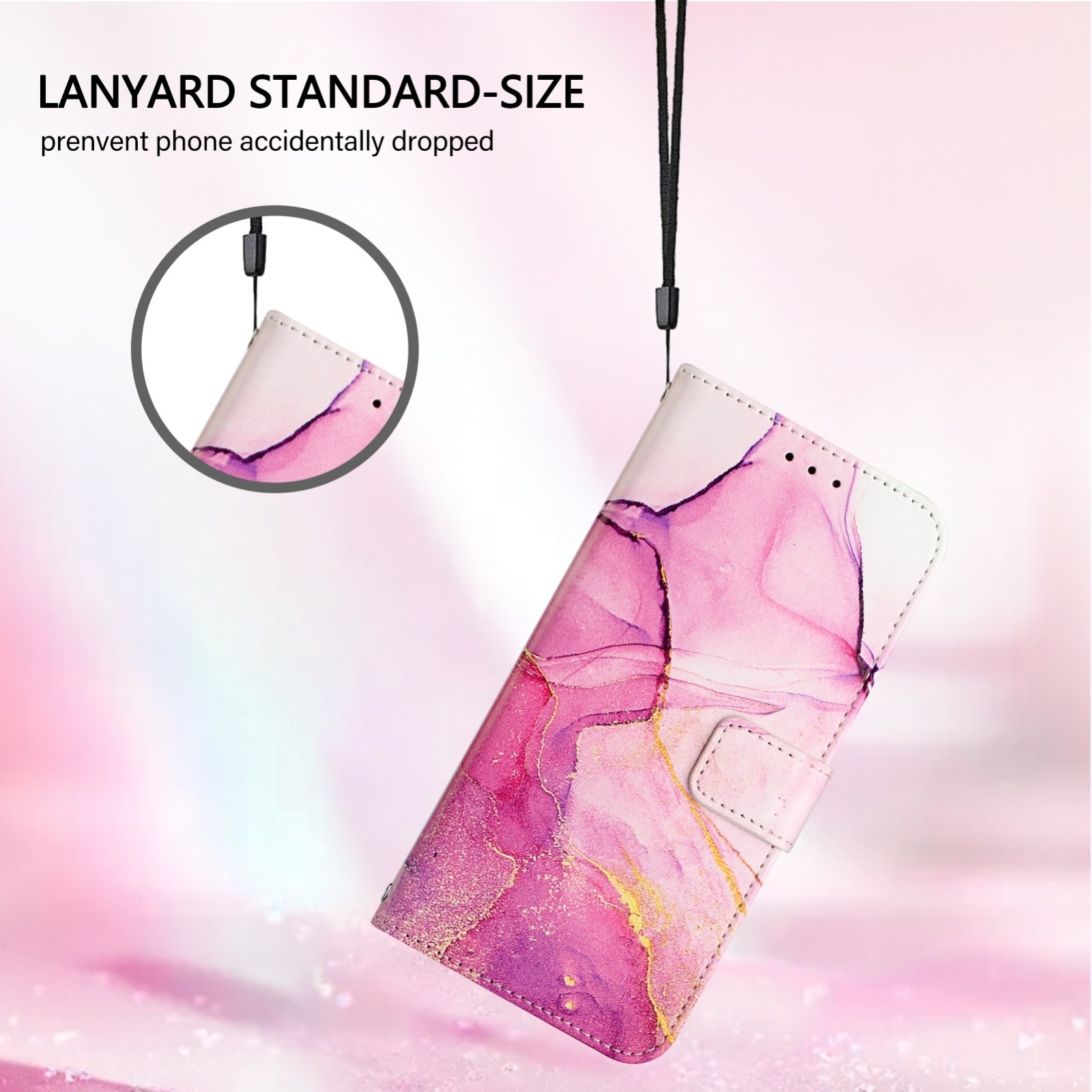 Tel1 TCL 306 / 305 / 30 SE / 30 E Marble Pattern Θήκη Βιβλίο - Pink