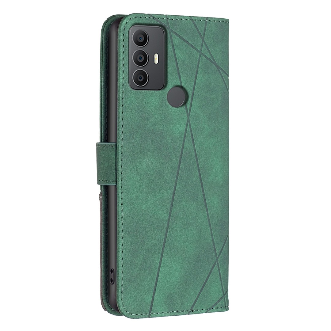 Binfen Color TCL 306 / 305 / 30 SE / 30 E Magnetic Buckle Rhombus Θήκη Βιβλίο - Green