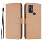 Tel1 TCL 306 / 305 / 30 SE / 30 E Skin Feel Solid Color Θήκη Βιβλίο - Nude