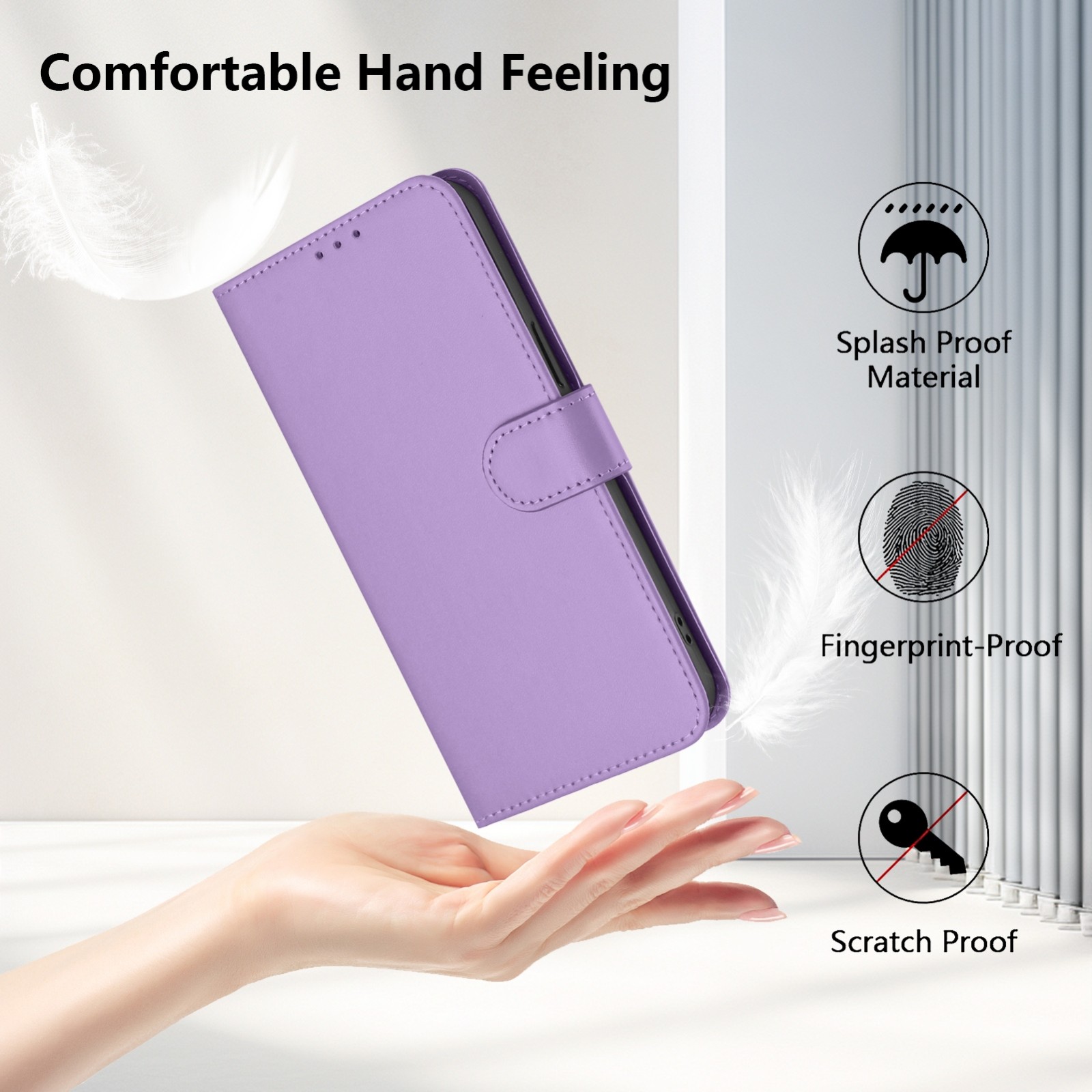 Tel1 TCL 306 / 305 / 30 SE / 30 E Skin Feel Solid Color Θήκη Βιβλίο - Purple