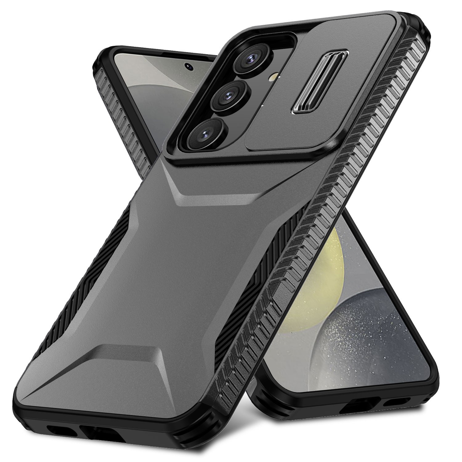 Forcell Samsung Galaxy S24 5G / S25 5G Sliding Camshield Θήκη Σκληρή - Black