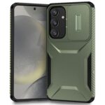 Forcell Samsung Galaxy S24 5G / S25 5G Sliding Camshield Θήκη Σκληρή - Green
