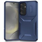 Forcell Samsung Galaxy S24 Plus 5G / S25 Plus 5G Sliding Camshield Θήκη Σκληρή - Blue