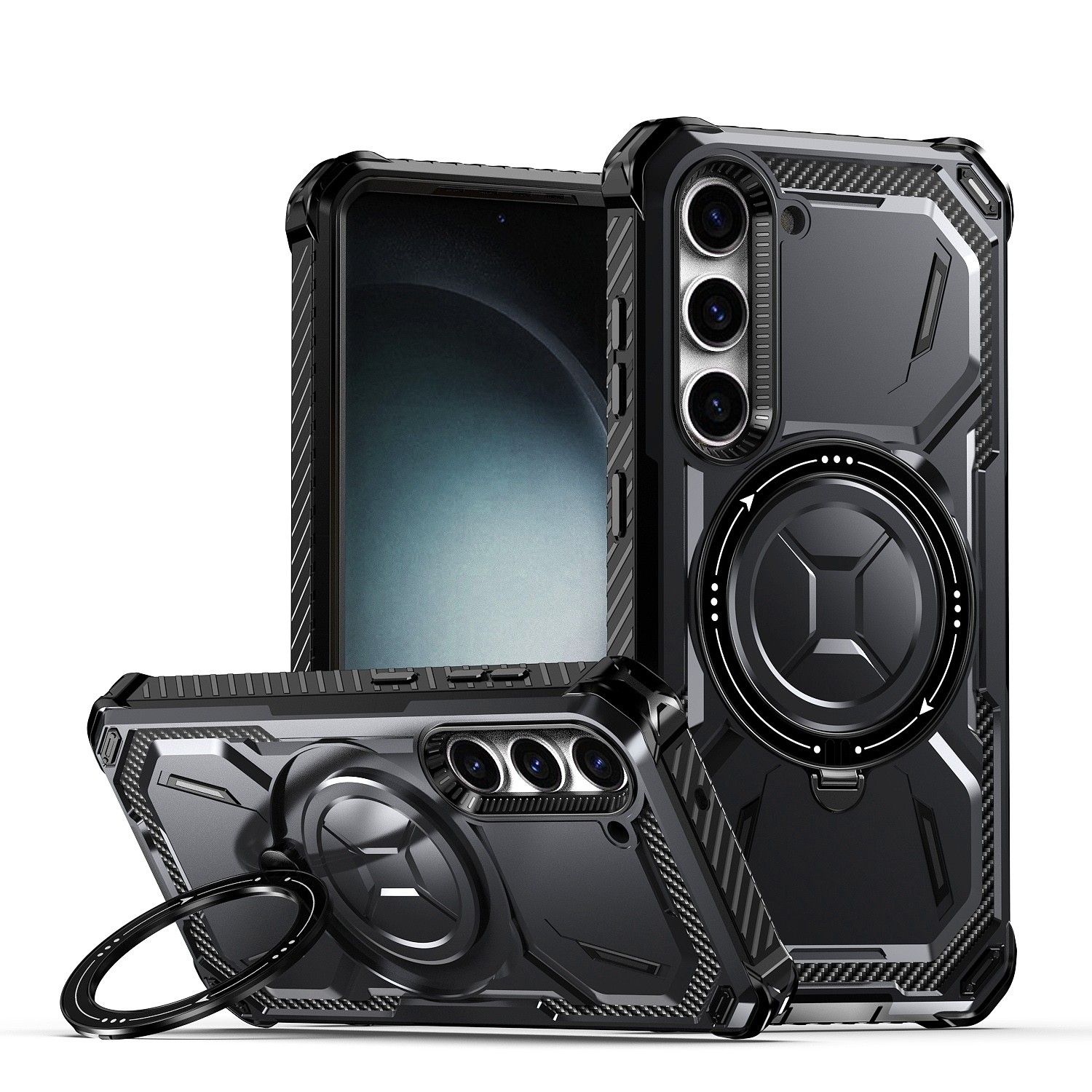 Forcell Samsung Galaxy S24 5G Armor Series Holder Θήκη Σκληρή - Black
