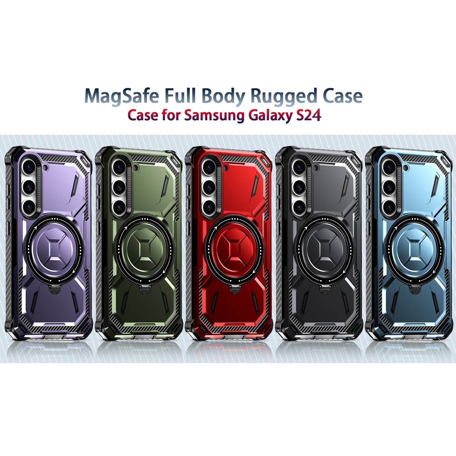 Forcell Samsung Galaxy S24 5G Armor Series Holder Θήκη Σκληρή - Black