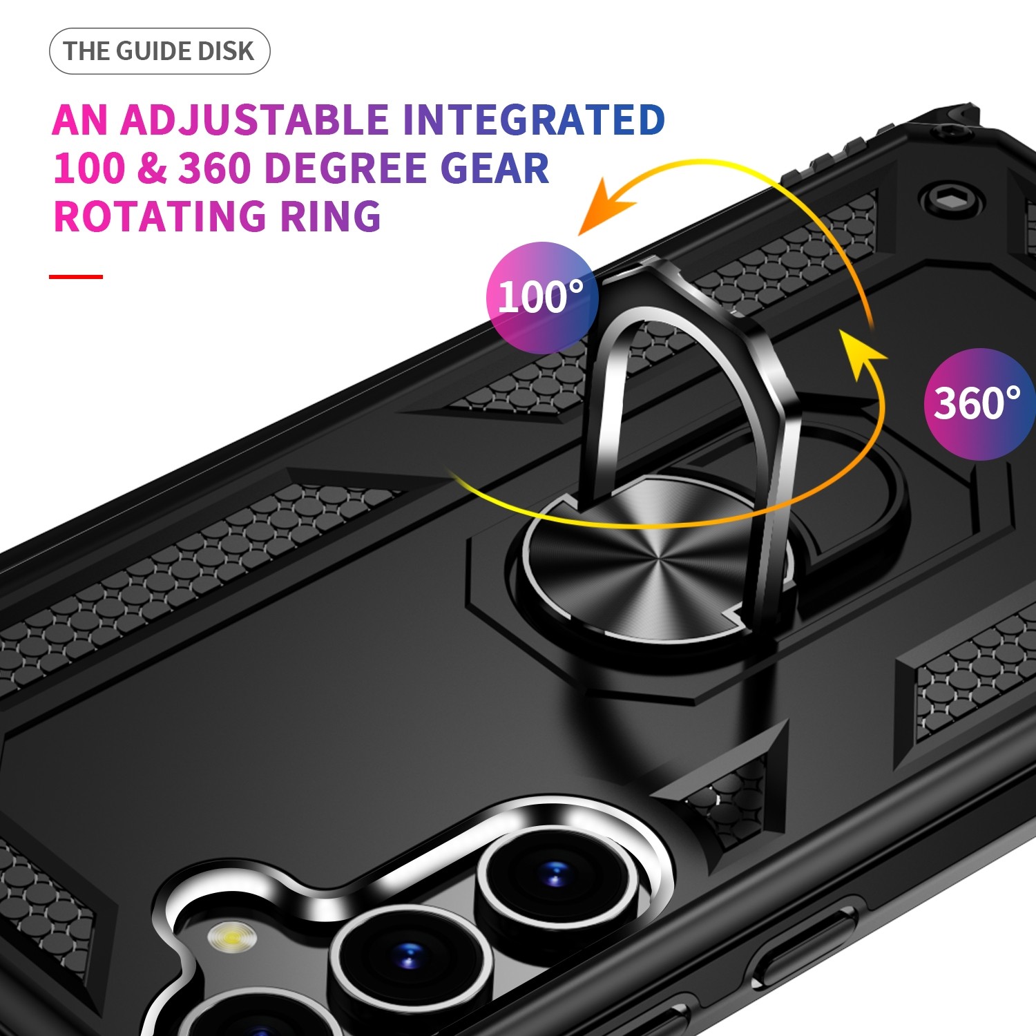 Forcell Samsung Galaxy S24 Plus 5G Shockproof Holder Θήκη Σκληρή - Black