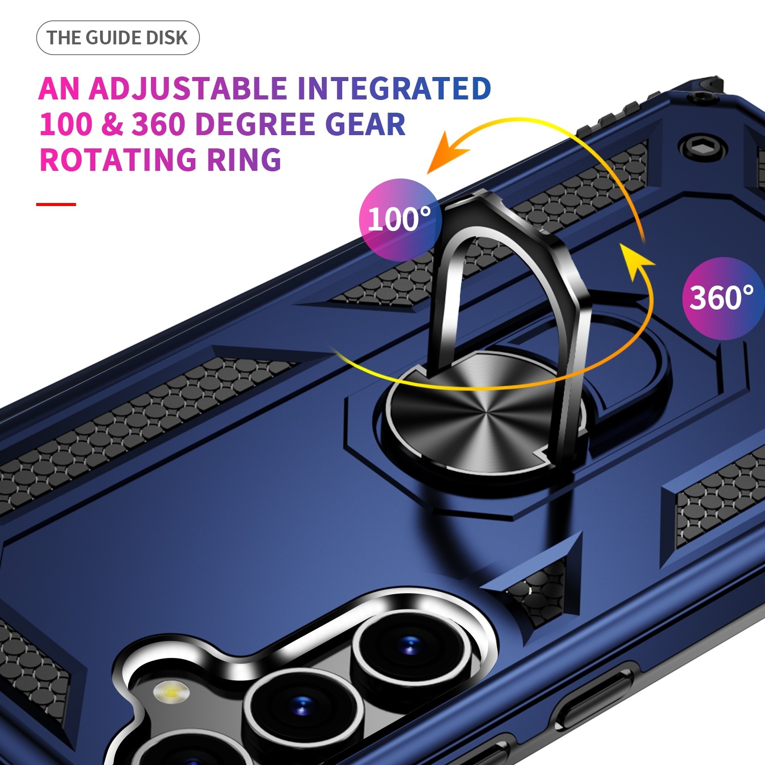 Forcell Samsung Galaxy S24 5G Shockproof Holder Θήκη Σκληρή - Blue
