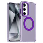Forcell Samsung Galaxy S24 5G / S25 5G MagSafe PC Hybrid Θήκη Σιλικόνης Διάφανη - Purple