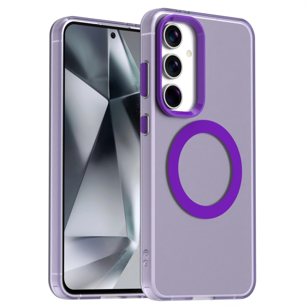 Forcell Samsung Galaxy S24 5G / S25 5G MagSafe PC Hybrid Θήκη Σιλικόνης Διάφανη - Purple