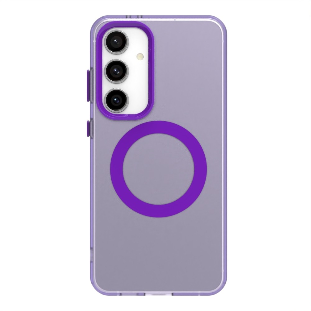 Forcell Samsung Galaxy S24 5G / S25 5G MagSafe PC Hybrid Θήκη Σιλικόνης Διάφανη - Purple