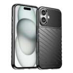 Forcell iPhone 16 Plus Thunderbolt Shockproof Θήκη Σιλικόνης - Black