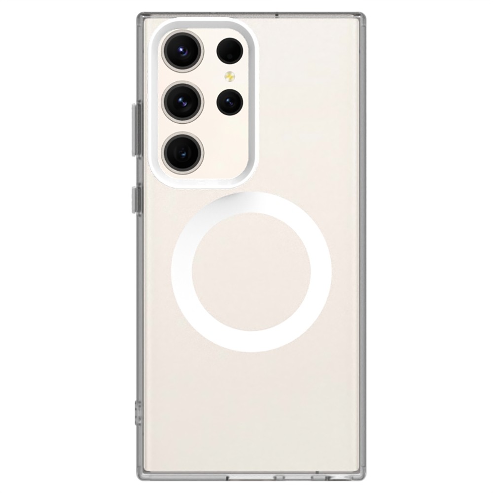 Forcell Samsung Galaxy S24 Ultra 5G MagSafe Hybrid Θήκη Σιλικόνης Διάφανη - White