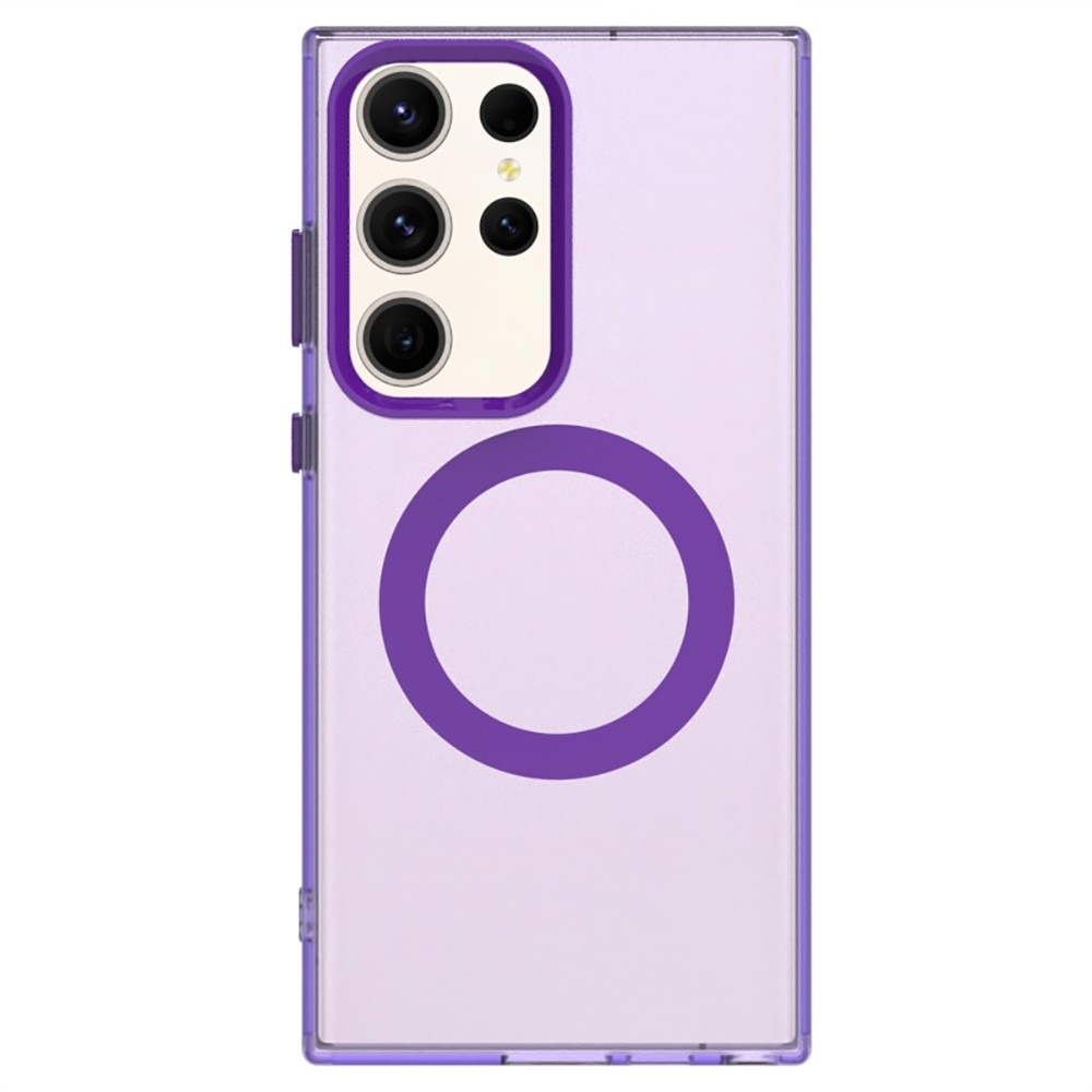 Forcell Samsung Galaxy S24 Ultra 5G MagSafe Hybrid Θήκη Σιλικόνης Διάφανη - Purple