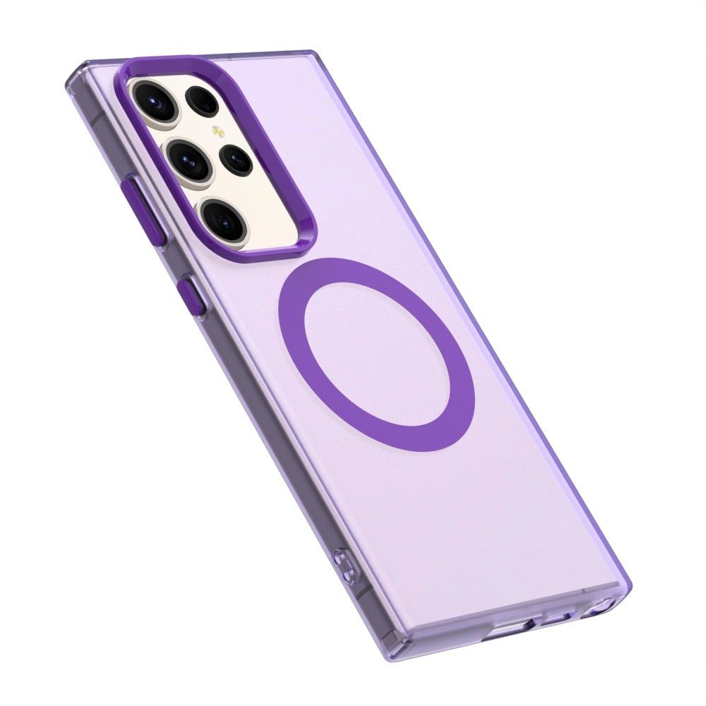 Forcell Samsung Galaxy S24 Ultra 5G MagSafe Hybrid Θήκη Σιλικόνης Διάφανη - Purple