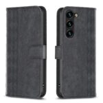 Tel1 Samsung Galaxy S24 5G / S25 5G Plaid Εmbossed Θήκη Βιβλίο - Black