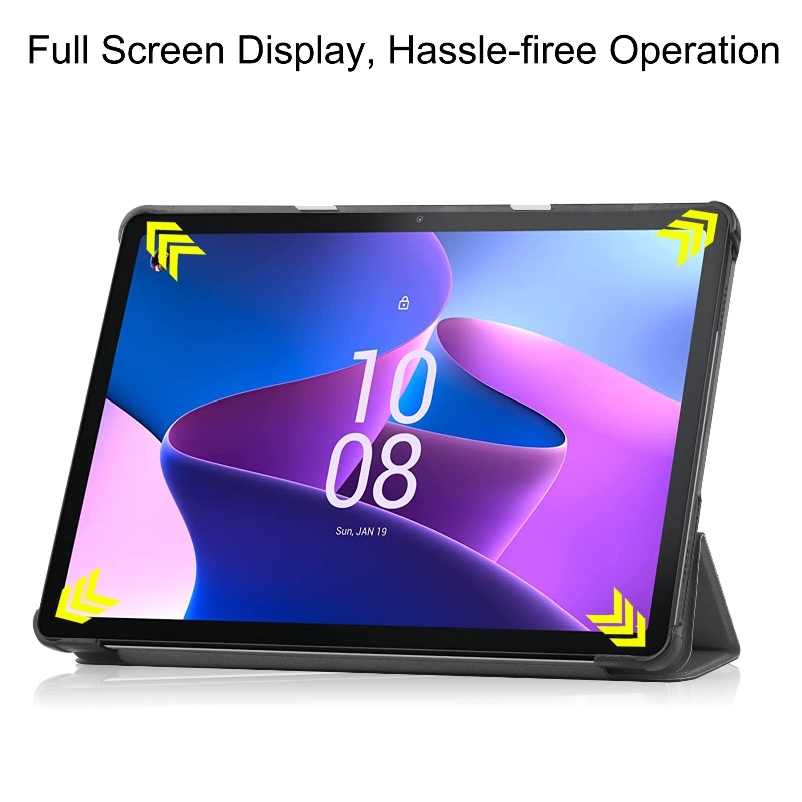 Θήκη Lenovo Tab M10 10.1" (3rd Gen) Γκρι Custer Texture 3-Fold Holder Tablet Case Gray