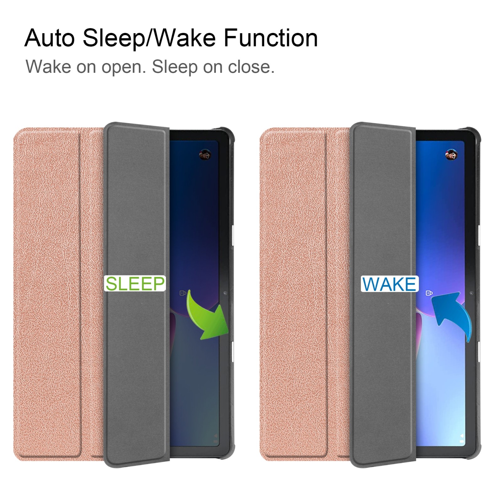 Θήκη Lenovo Tab M10 10.1" (3rd Gen) Ροζ-Χρυσό Custer Texture 3-Fold Holder Tablet Case Rose Gold