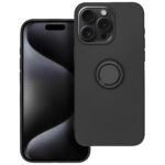 Forcell iPhone 16 Pro Max Ring Θήκη Σιλικόνης - Black