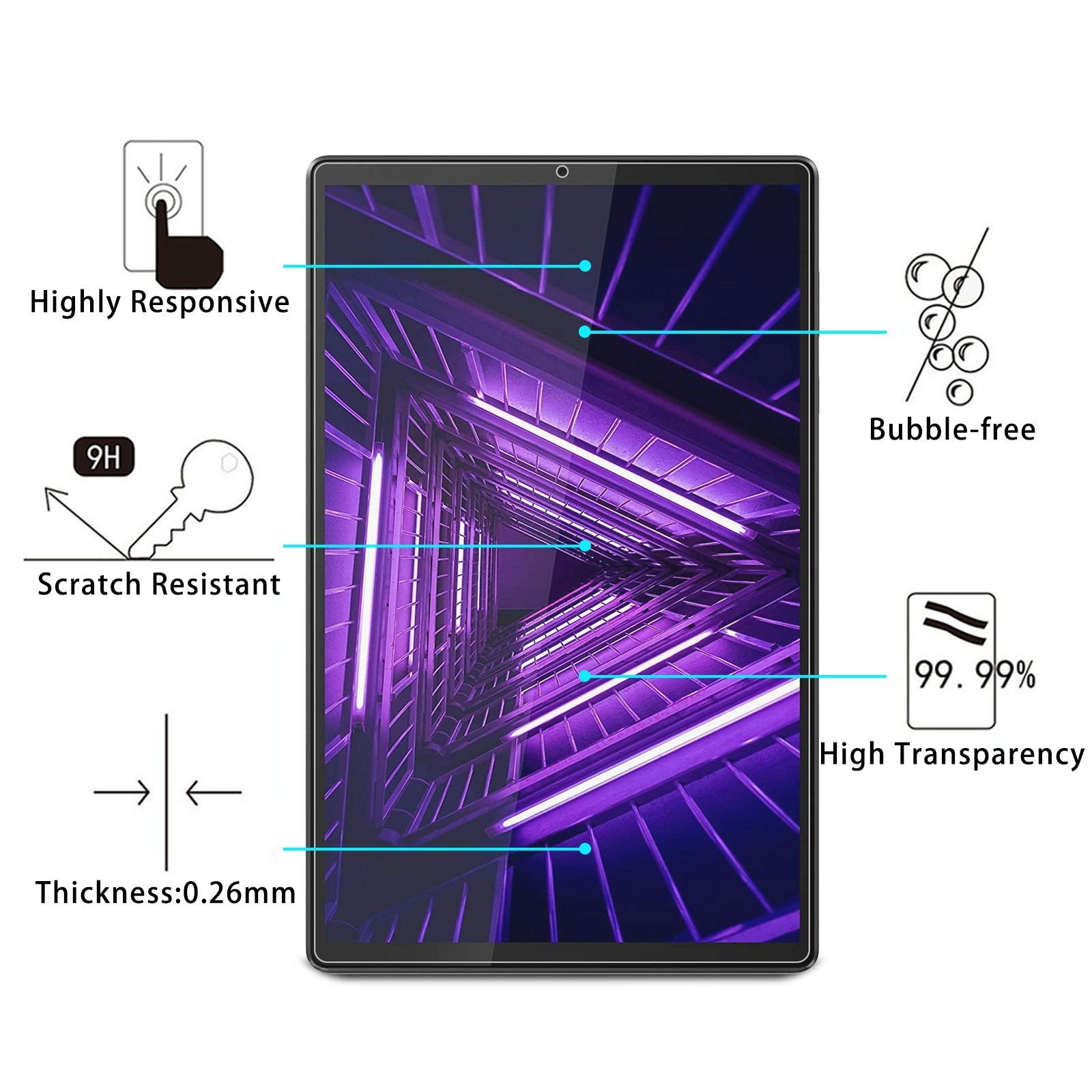 Lenovo Tab M10 HD (2nd Gen) 10.1" Προστατευτικό Τζαμάκι Explosion-proof Tempered Glass Film