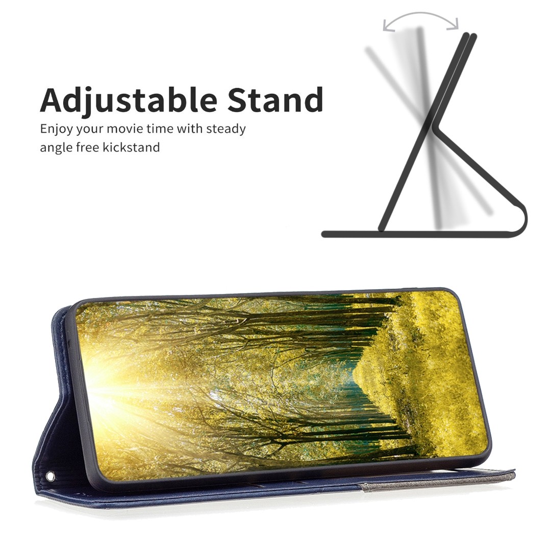 Tel1 Honor X6b Rhombus Texture Magnetic Θήκη Βιβλίο - Blue