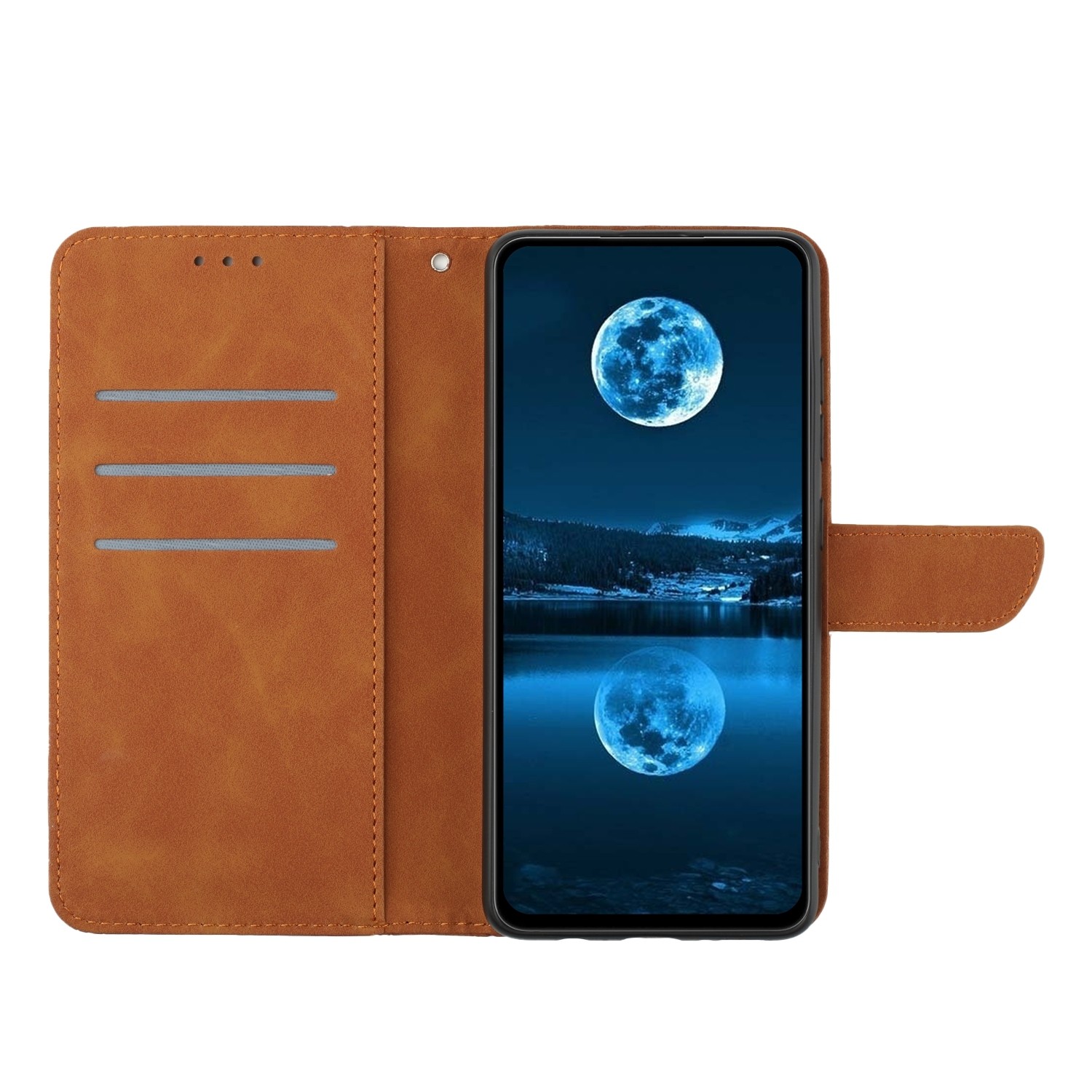 Tel1 Honor X6b Stitching Embossed Θήκη Βιβλίο - Brown